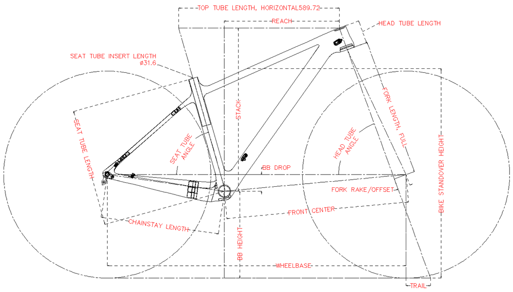Geometria roweru górskiego z włókna węglowego