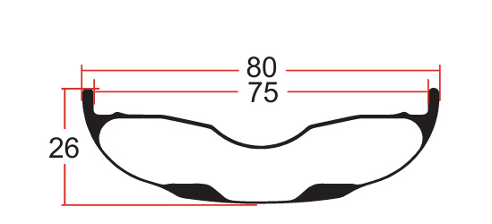 Rysunek grubej obręczy F26-80