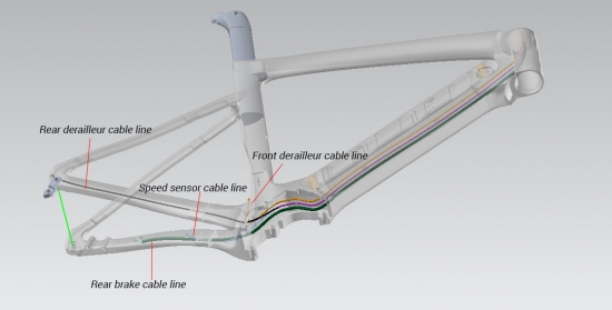 carbon road ebike frame